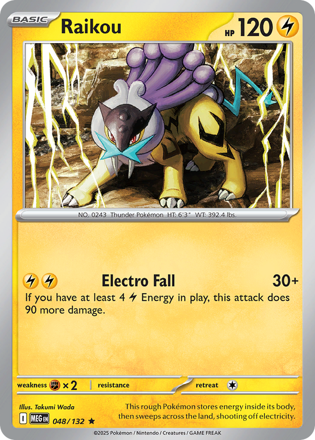 Raikou #048/132 Rare (Holofoil) / Mega Evolution