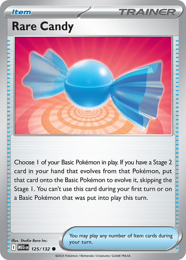 Rare Candy #125/132 Common (Reverse Holofoil) / Mega Evolution