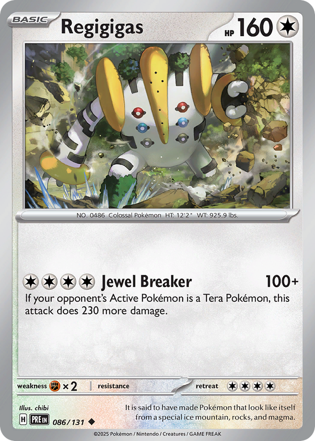 Regigigas #086/131 Uncommon (Master Ball Pattern) / Prismatic Evolutions