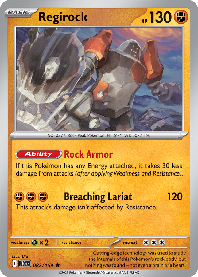 Regirock #082/159 Rare (Reverse Holofoil) / Journey Together