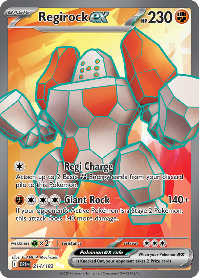 Regirock EX #214/182 Ultra Rare (Holofoil) / Destined Rivals