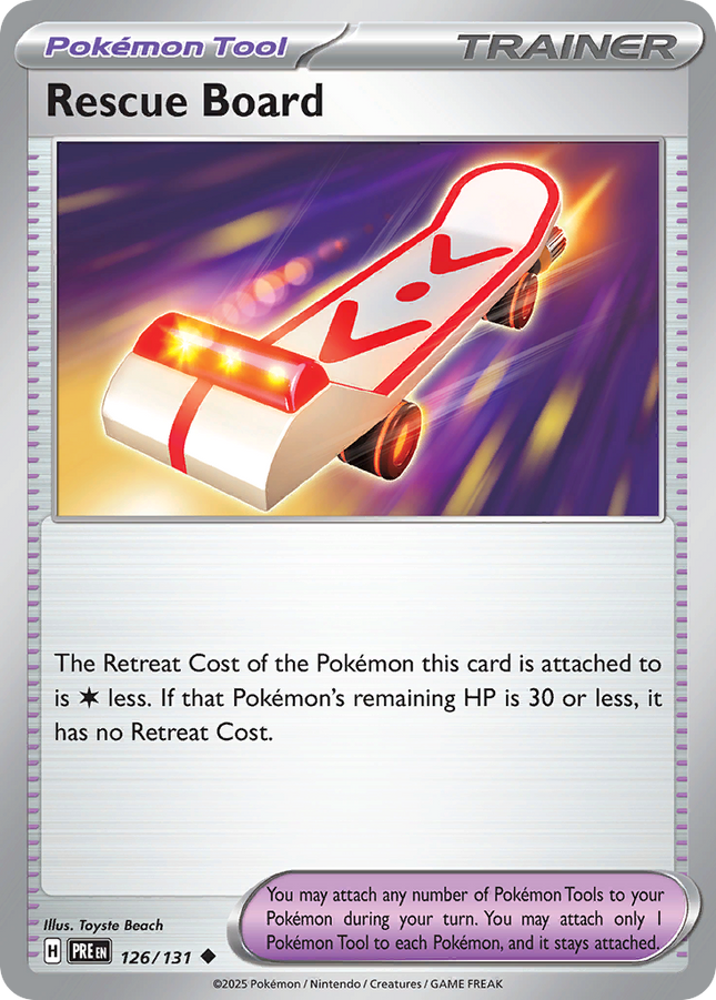 Rescue Board #126/131 Uncommon (Reverse Holofoil) / Prismatic Evolutions