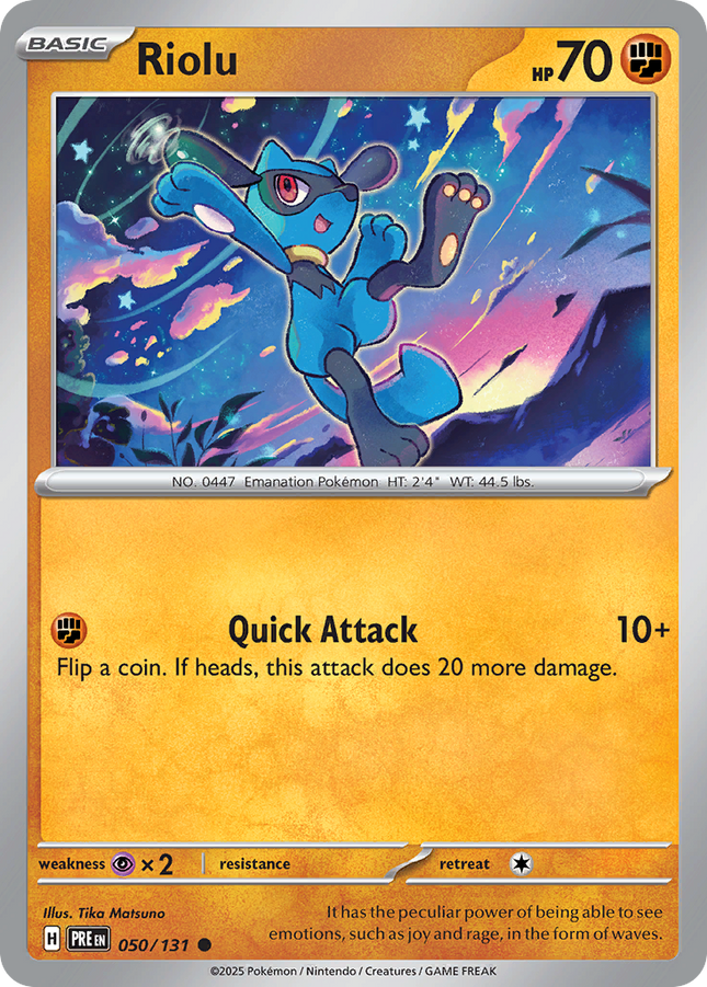 Riolu #050/131 Common (Reverse Holofoil) / Prismatic Evolutions