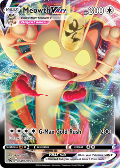 Meowth Vmax SWSH005 Promo (Holofoil) / Sword & Shield Black Star Promos