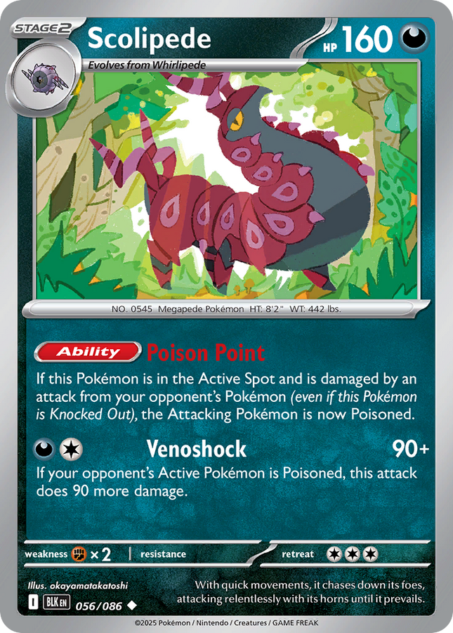 Scolipede #056/086 Uncommon / Black Bolt
