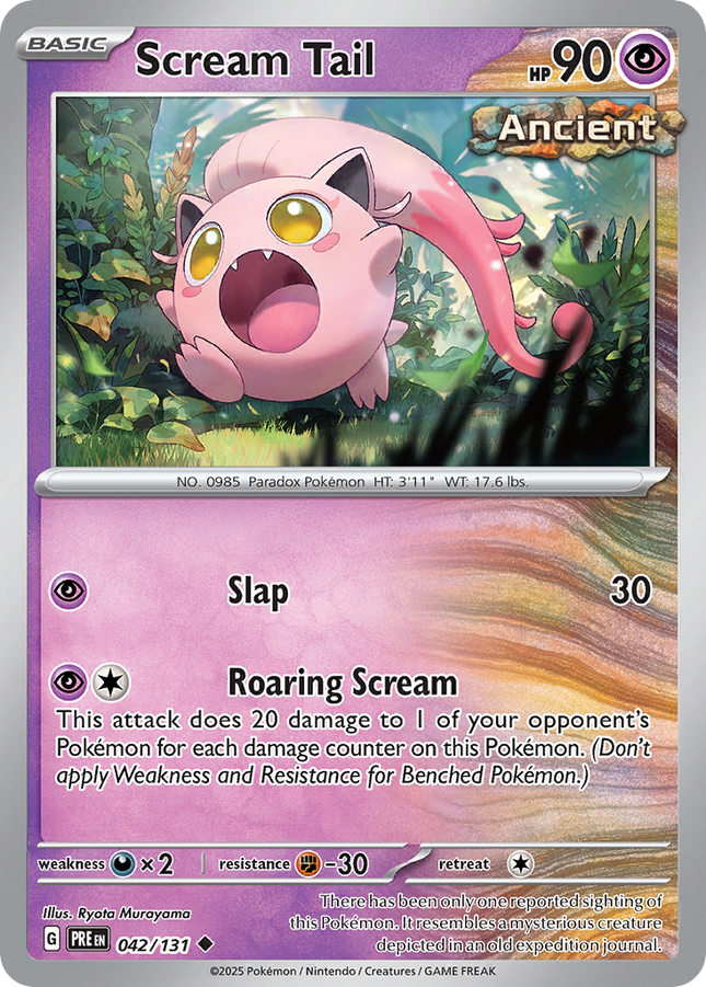 Scream Tail #042/131 Uncommon (Reverse Holofoil) / Prismatic Evolutions