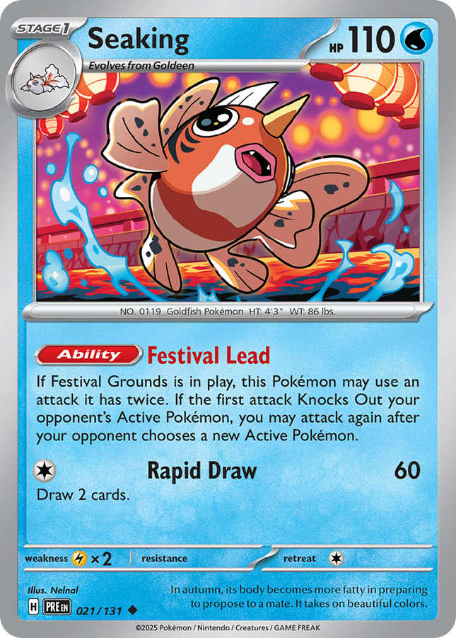 Seaking #021/131 Uncommon (Poke Ball Pattern) / Prismatic Evolutions