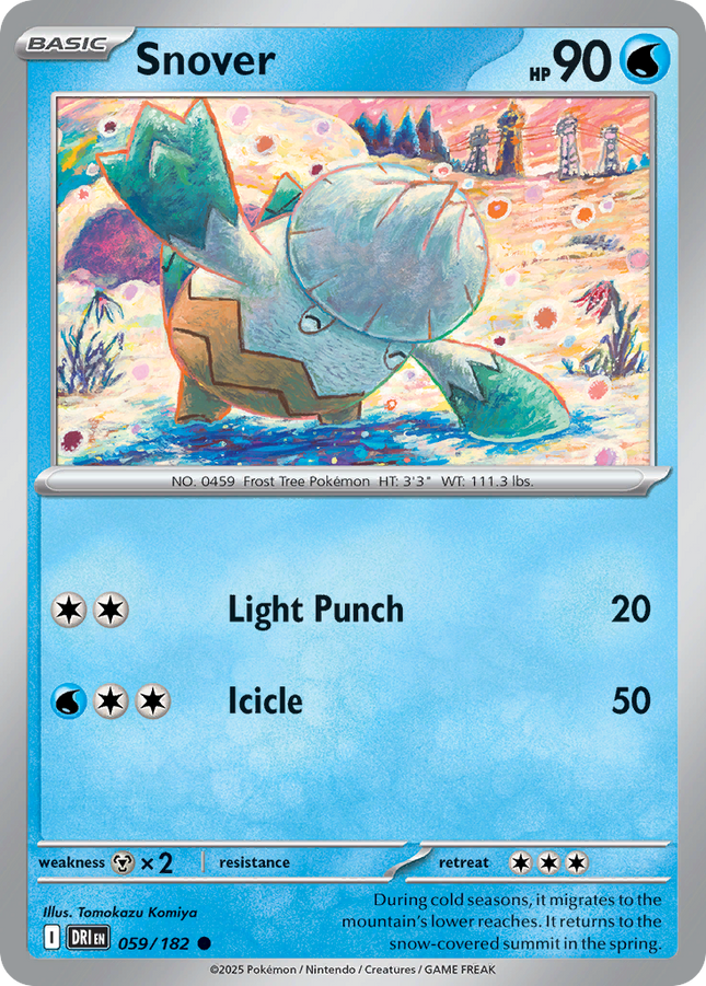 Snover #059/182 Common (Reverse Holofoil) / Destined Rivals