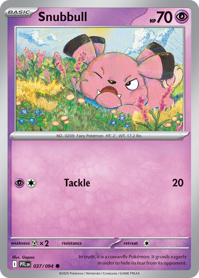 Snubbull #037/094 Common / Phantasmal Flames