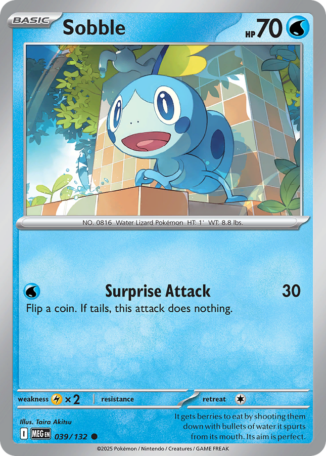 Sobble #039/132 Common (Reverse Holofoil) / Mega Evolution