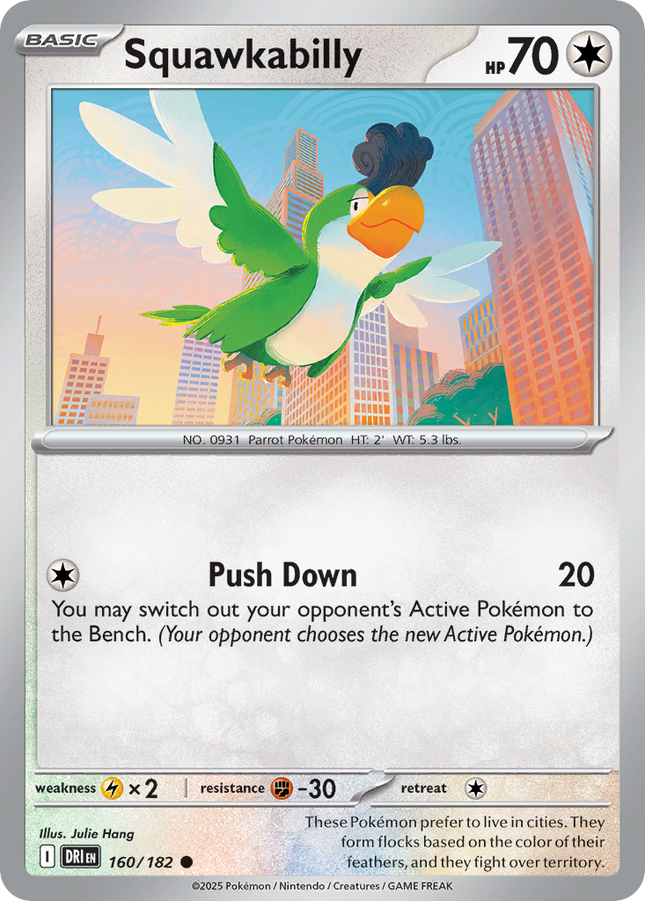 Squawkabilly #160/182 Common (Reverse Holofoil) / Destined Rivals
