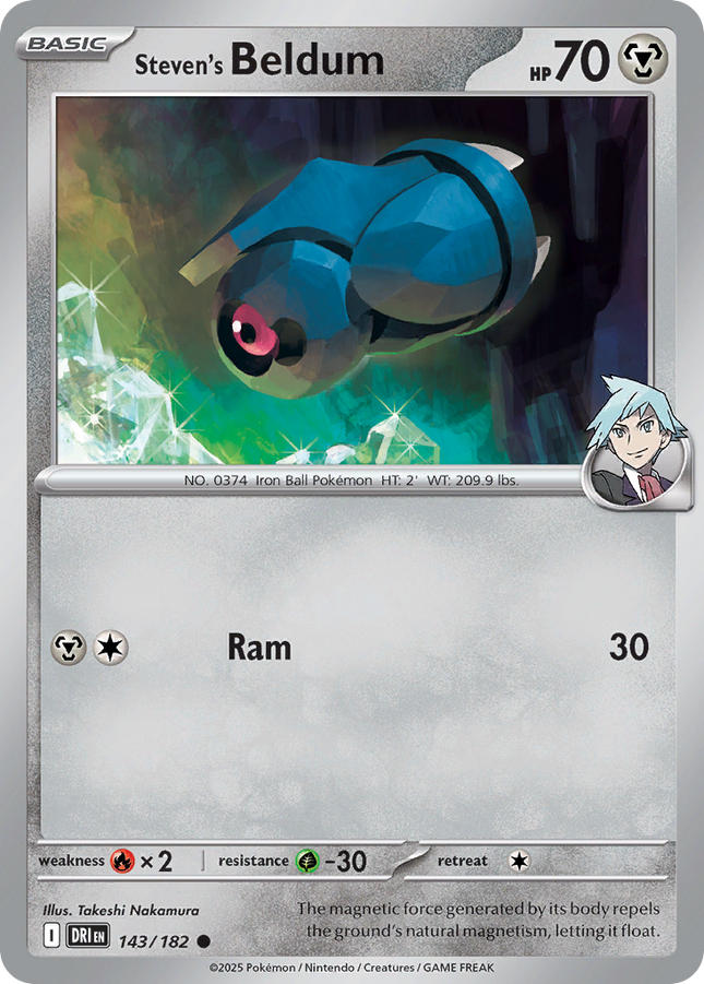 Steven's Beldum #143/182 Common (Reverse Holofoil) / Destined Rivals