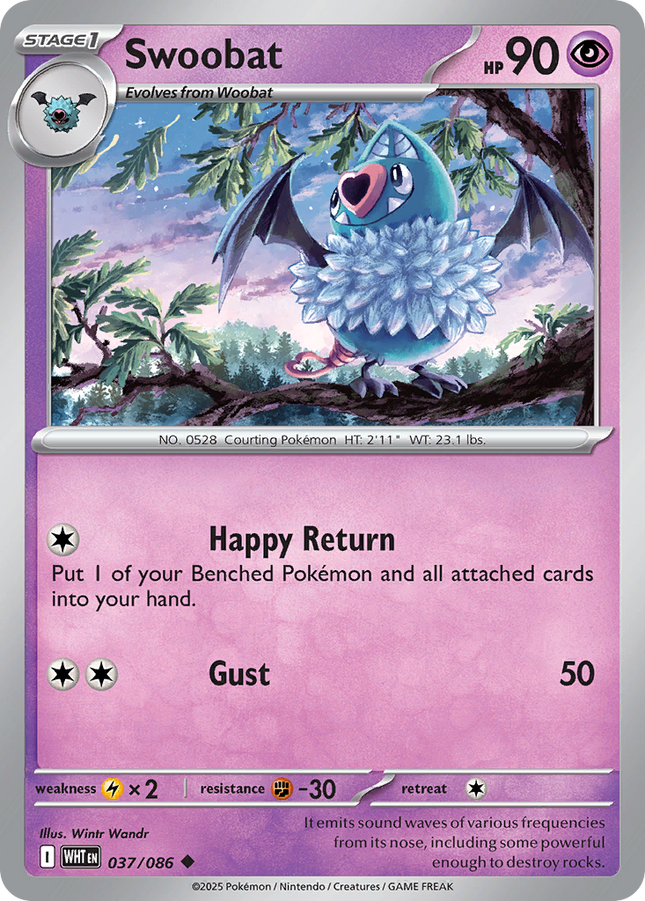 Swoobat #037/086 Uncommon / White Flare