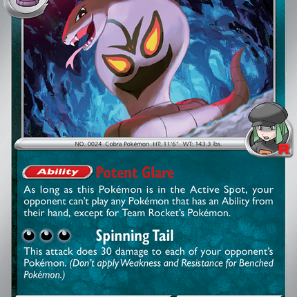 Team Rocket's Arbok #113/182 Uncommon / Destined Rivals