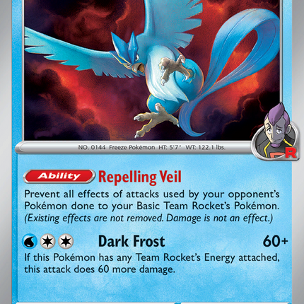 Team Rocket's Articuno #051/182 Rare (Holofoil) / Destined Rivals