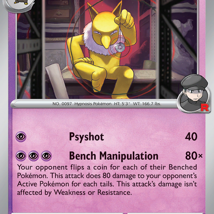 Team Rocket's Hypno #080/182 Uncommon / Destined Rivals
