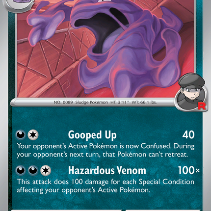 Team Rocket's Muk #124/182 Uncommon (Reverse Holofoil) / Destined Rivals