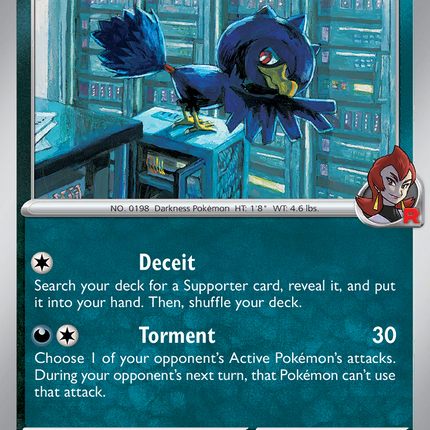 Team Rocket's Murkrow #127/182 Uncommon / Destined Rivals