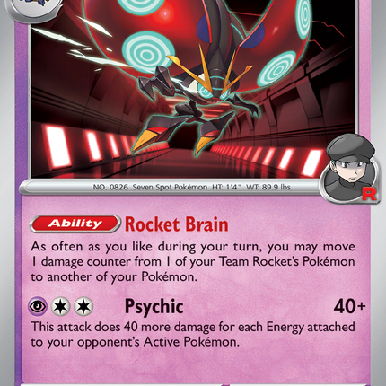 Team Rocket's Orbeetle #089/182 Uncommon (Reverse Holofoil) / Destined Rival