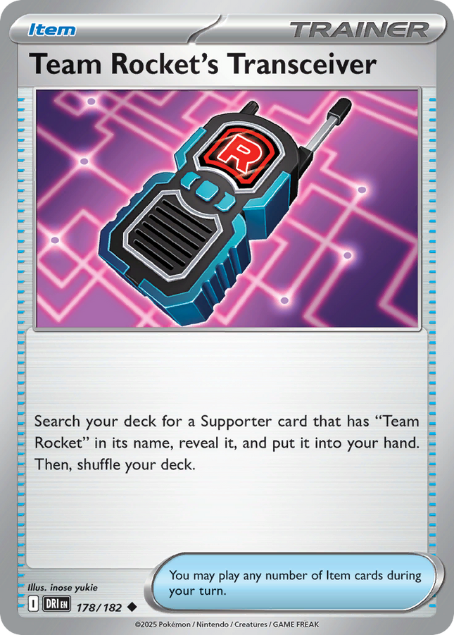 Team Rocket's Transceiver #178/182 Uncommon (Reverse Holofoil) / Destined Rivals