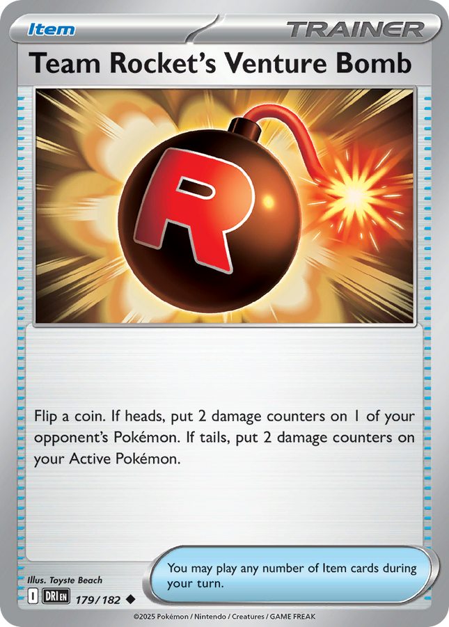 Team Rocket's Venture Bomb #179/182 Uncommon (Reverse Holofoil) / Destined Rivals