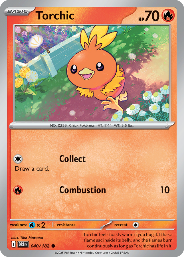 Torchic #040/182 Common (Reverse Holofoil) / Destined Rivals