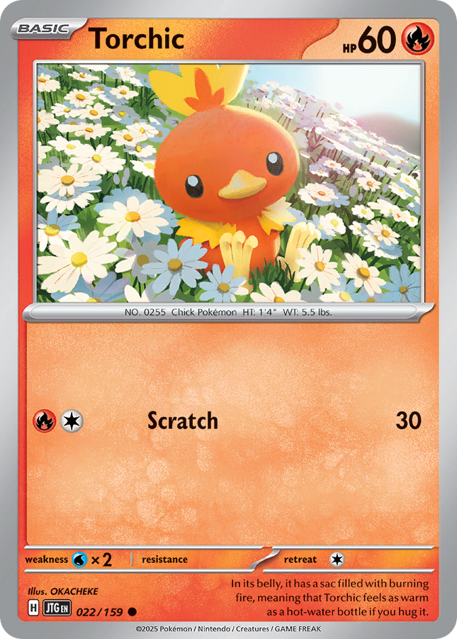 Torchic #022/159 Common (Reverse Holofoil) / Journey Together