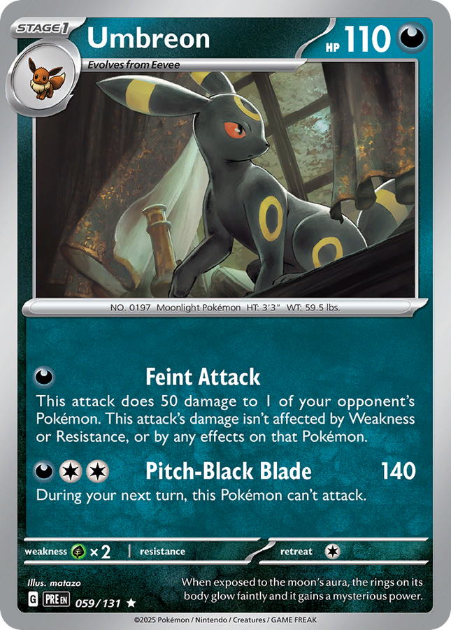 Umbreon #059/131 Rare (Reverse Holofoil) / Prismatic Evolutions