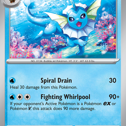 Vaporeon #022/131 Rare (Reverse Holofoil) / Prismatic Evolutions