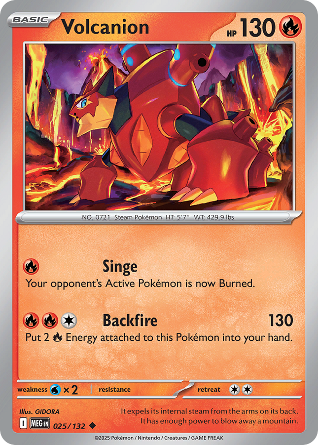 Volcanion #025/132 Uncommon (Reverse Holofoil) / Mega Evolution