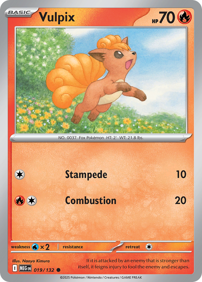 Vulpix #019/132 Common (Reverse Holofoil) / Mega Evolution