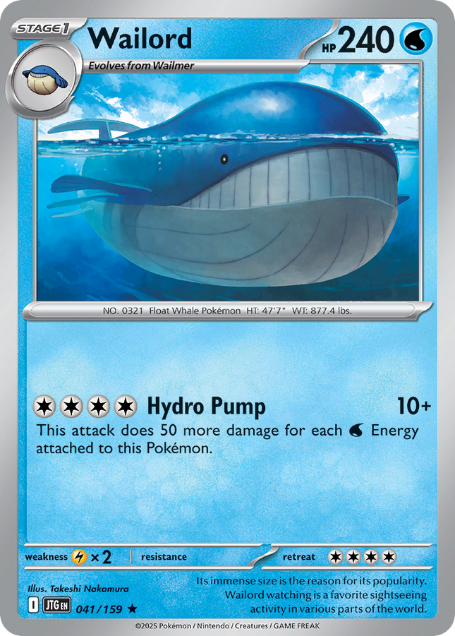 Wailord #041/159 Rare (Holofoil) / Journey Together