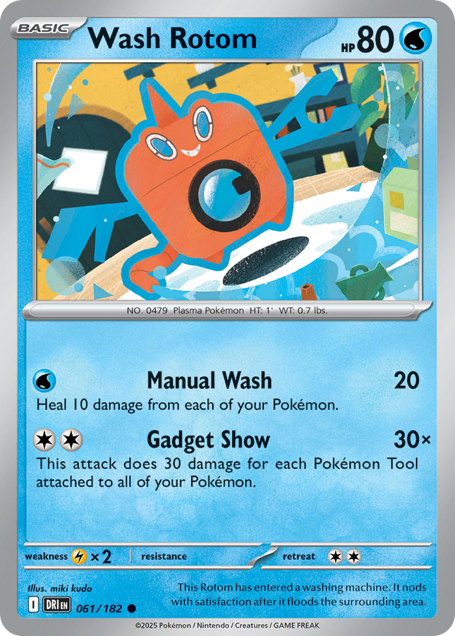 Wash Rotom #061/182 Common (Reverse Holofoil) / Destined Rivals
