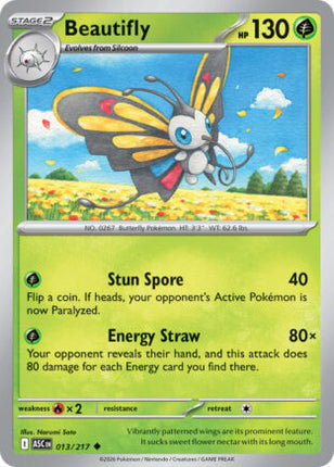 Beautifly #013/217 Uncommon / Ascended Heroes