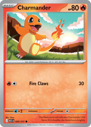 Charmander #020/217 Common (Holofoil) / Ascended Heroes