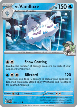 N's Vanilluxe #051/217 Uncommon / Ascended Heroes